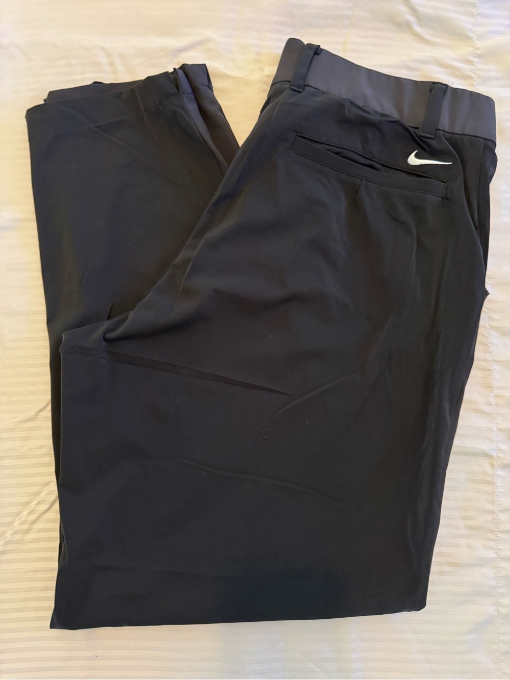 Nike Black Performance Golf Pants with White Swoosh